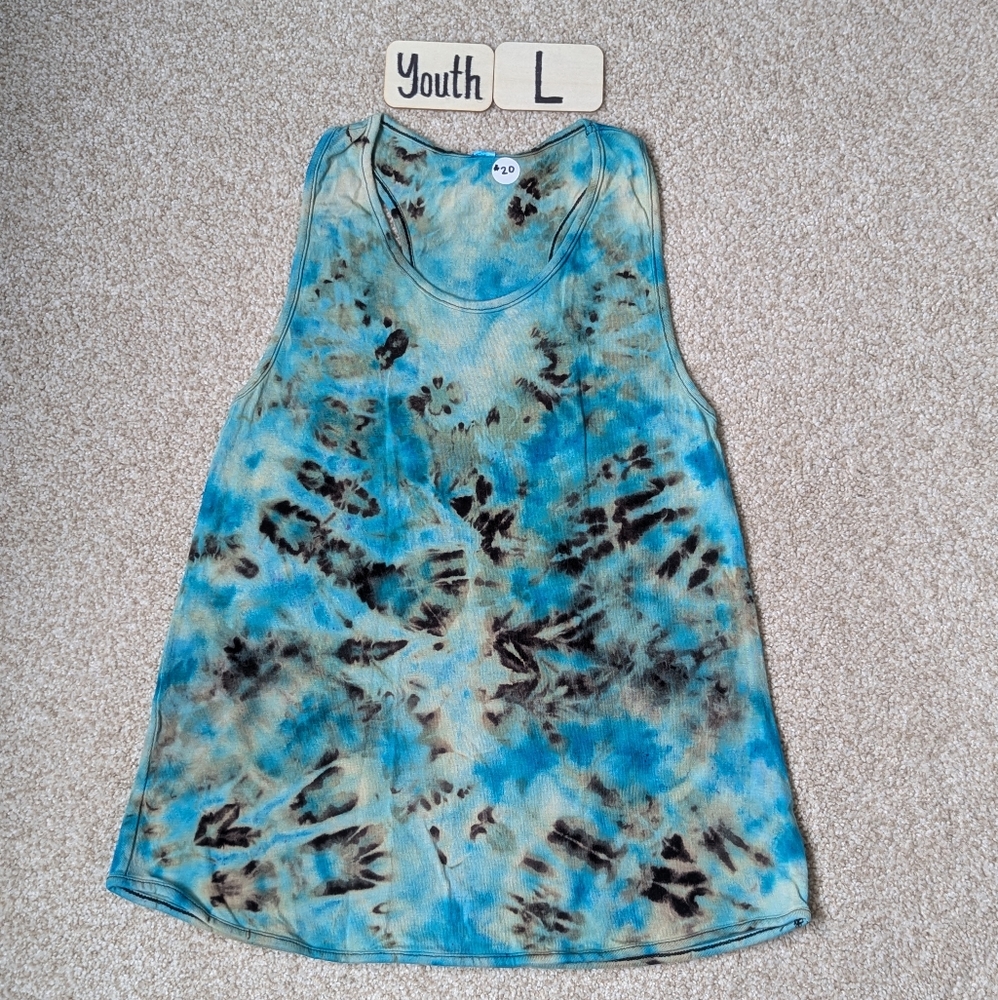 New Reverse Tiedye Youth Tank Top